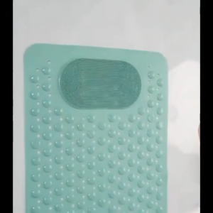 Rubber Shower Bath Mat Non‑Slip Suction Cup Hollow Massage Waterproof Anti‑Bacterial Bathroom Floor Accessory