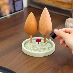 Cây Giáng Sinh Bằng Gỗ Mini Nhà Khuếch Tán Hương Thơm Tinh Dầu Nước Hoa Giá Đỡ Không Lửa Phòng Tắm Trang Trí Nhà Quà Tặng