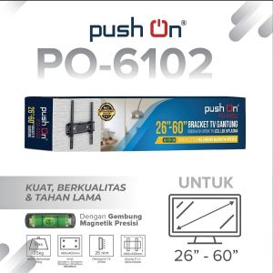PUSH ON 6102 Bracket TV Dinding Breket Televisi LED LCD 26 - 60