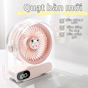 mengto studio | Portable Student Dormitory and Office Desk Fan Light Operation Food Cooling USB Charging 2026 New Model Long Lasting