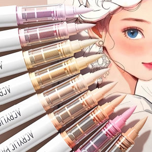 Acrylic Brush Markers Set Assorted Pro Color Series Automatic Ink Control System Art Markers Set 9 Count/Set