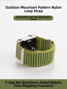 CRAFTSMAN DAI | Dây Đeo Đồng Hồ Thể Thao Nylon Họa Tiết Núi cho Apple Watch
