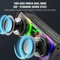 Speaker Bluetooth TERBARU Subwoofer cyberpunk Transparan  Audio portable Nirkabel RGB 7 Color Light V8 Speaker Bluetooth TWS Series. 