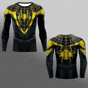 Hot Toys | Popular Marvel Series Spider Characters Sports Fitness Wear Summer Autumn Breathable Long-sleeved Tshirt Family Matching Clothes