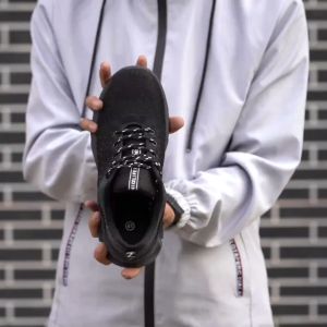 LUOXIWEI Breathable Lightweight Safety Work Shoes for Men Fly‑Knit Upper Steel Toe Anti‑Smash Anti‑Puncture Blade Shock‑Absorbing Sole