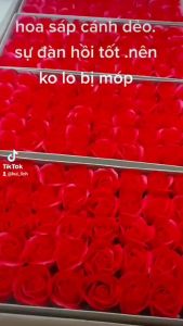 hoa sáp.HỘP GỒM 50 ĐẦU BÔNG HOA HỒNG SÁP THƠM VĨNH CỬU .HÀNG CAO CẤP
