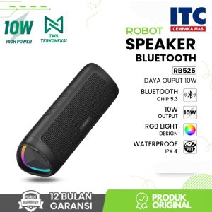Speaker Bluetooth Portable Robot RB525 RGB Light TF SD Card Aux Flashdisk Original Bergaransi