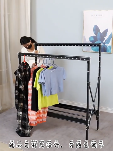 Sturdy Metal Rolling Garment Rack -Portable Wardrobe Rack for Hanging Clothes for Bedroom Laundry Living Room