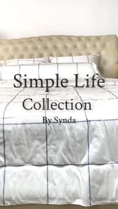 SYNDA ผ้านวมเย็บติด รูปแบบ SIMPLE LIFE 2 รุ่นเดียวกับสี Grey และ Blue ขนาด3.5ฟุต 6ฟูต