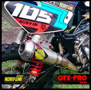 knalpot Gtx Pro Red Norifumi Bebek Jupiter Vega Supra Blade Kharisma Revo Smash Shogun