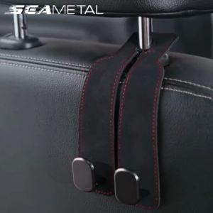 SEAMETAL Car Seat Headrest Hook Storage Hanger Car Back Seat Foldable Hidden Hook Universal Car Interior Accessories