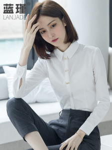 White Shirt for Women Stylish Niche Style Spring & Fall New Arrival Long Sleeves Fancy White Shirt Business Work Clothes Formal Clothes Interview