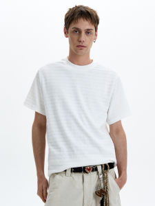 MADWITCH | Vintage Striped Textured T-shirt