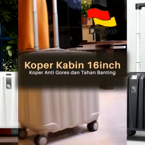 Danke Signature 16in H80002- Koper 16in Anti Gores Baret Pecah Tahan Banting Peyok Ringan Koper Laptop 4 Roda Kuat Putar 360 derajat Bagasi Kabin Cabin Pesawat Tas Traveling Makeup