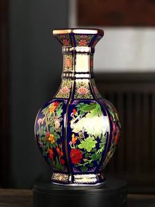 New Chinese Cloisonne Luxury Enamel Vase Large