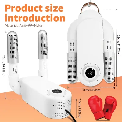 Boxing Glove Dryer with Intelligent Timer Foldable Punching Gloves Dryer 90° Foldable Effectively Eliminates Odors Kids Adults