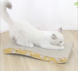 Cat Toys Pet Cat Scratching Board Corrugated Cardboard Pad Grinding Nails Interactive Protecting Furniture Cats Scratcher Toy