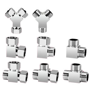 Brass Tee Water Distributor Loose Joint 4-Point Faucet Tee Splitter One-Switch Two-Way Joint Water Pipe Accessories Thick