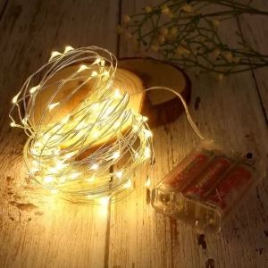 Battery Box Copper Wire Fairy Lights 1m-30m Steady on Indoor LED String for Bedroom Christmas Party No Batteries Included Set