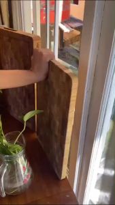 KROYA Teak Extra Large End Grain Cutting Board with Finger Grips CN3801