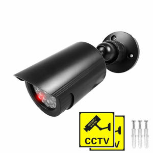 High Simulation Wireless Dummy Fake CCTV Camera Red Flashing Leds 2AAA Waterproof Scare The Thief Home Office Security System