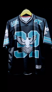 KHF | Jersey Vintage Number 32 Wanita Laki-Laki Cewek Futsal Bahan Dryfit Brazil Milano Full Printing Oversize Casual Rugby Retro Streetwear Hockey Retro NFL Bola Olahraga Boxyfit Pakaian