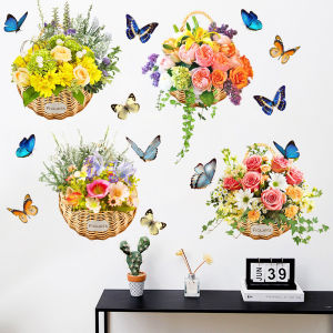 Miếng Dán Tường 3D Tự Dính Hoa Lãng Mạn Trang Trí Nhà Chống Thấm Nước Chống Thấm Nước Miếng Dán Tường PVC Họa Tiết Hoa Phòng Khách
