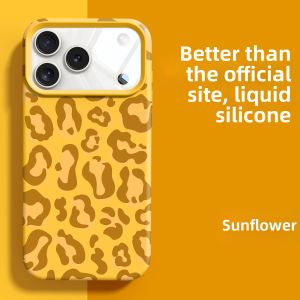 pinsai | Leopard Pattern Liquid Silicone iPhone Case Shockproof Protective Cover