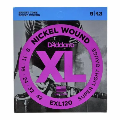 DADDARIO EXL120 Nickel Wound Super Light DADDARIO ELECTRIC GUITAR STRINGS