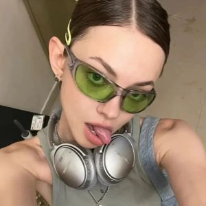 แว่นกันแดดแฟชั่นสไตล์พังก์ฮิปฮอปสี Y2k มิลเลนเนียมแว่นตา Cewek Seksi ถนนแว่นตาแว่นตากันแดดสไตล์กอธิคแว่นตา Uv400กลางแจ้ง