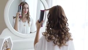 Catokan Curly Portable / Curly Rambut Otomatis Cordless Hair Curler Pengeriting Rambut Layar LCD Automatic Electric Rotating Curling Iron Cordless Fast Curling Iron Portable Pinset USB Isi Ulang dengan Sisir Pengaman