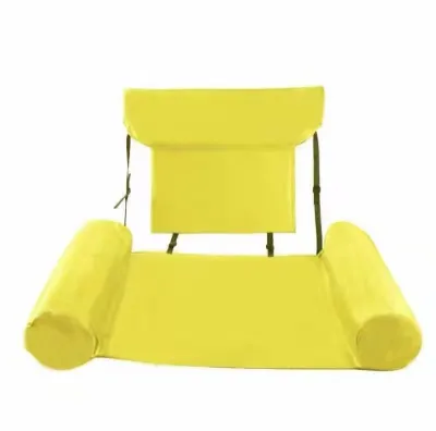 Foldable Floating Water Hammock Float Lounger Inflatable Pool Mat Floating Recliner Bed Swimming Air Mattress Pool Accessories
