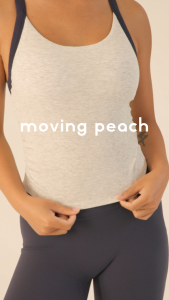 Moving Peach Women Sports Yoga Top X-Crossed Back Design Tank Top Cinched Sides With Fixed Non-removable Bra Cups Pilates Daily wear AVP