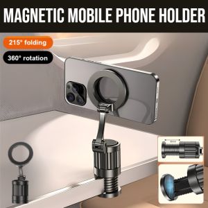 [Can Be Clipped Anywhere] Portable Travel Foldable Magnetic Mobile Phone Holder 360 Degrees Folding Portable Mini Compact Cellphone Holder Magsafe Multi-Angle Adjustment Easy To Install