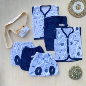 3 Setel Baju Celana Kutung Pop Untuk Bayi Baru Lahir Motif Terbaru