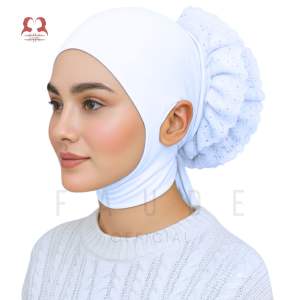 FAUDE | Ciput Turki Cepol Renda Dagu Telinga Anti Slip Cocok Untuk Daily