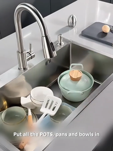 Minos Thickened Steel Sink Food Grade Stainless Steel Multi Layer Protection Kitchen Sink Scratch Resistant Sink