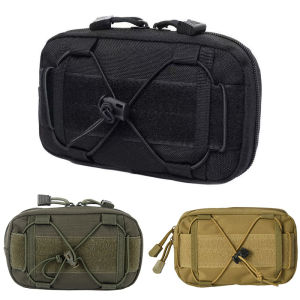 กระเป๋าอเนกประสงค์แบบแนวนอน Tactical Molle สำหรับผู้เชี่ยวชาญด้านการแพทย์ฉุกเฉิน (EMT) และการใช้งานทั่วไป (EDC) เหมาะสำหรับกิจกรรมกลางแจ้ง กีฬา ล่าสัตว์ ใช้เป็นกระเป๋าเป้สะพายหลัง กระเป๋าใส่อุปกรณ์เสริมสำหรับเสื้อกั๊ก