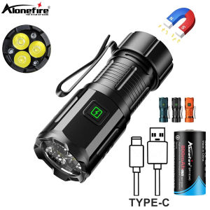 AloneFire 6500K 3x Led Mini Flashlight USB Rechargeable Portable Torch For Outdoor Hiking Camping 7Mode 1600Lumen