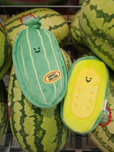 Yutaoshan Original Melon Plush Pencil Bag Cute Vegetables Stationery Case K-style Funny Large Capacity Pencil Cosmetics Bag