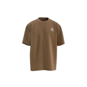 Kaos Oversize Coklat Beige Kopi Susu Gold Beige Dijon Classic T-Shirt Signature Logo