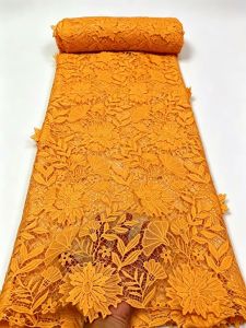 Blue 2026 High-Quality African Nigerian Milk Silk Embroidery Lace Fabric Tulle for Wedding Party Dress Chiffon 5 Yards