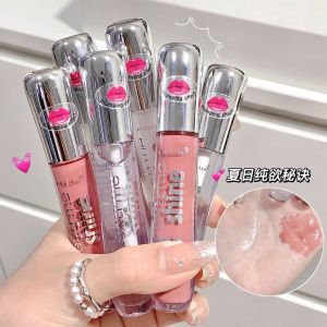 MAGIC CASA Lip Gloss Transparent Mirror Surface Pearlescent Flash Moisturize Moisturizing Water Proof Long Lasting Lipstick