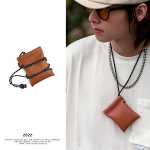 Túi Đựng Tai Nghe Airpods Cổ Họng Cổ Điển Nhật Bản Túi Đựng Chìa Khóa Túi Đựng Tiền Túi Đựng Thẻ Đa Năng PU Da Lê