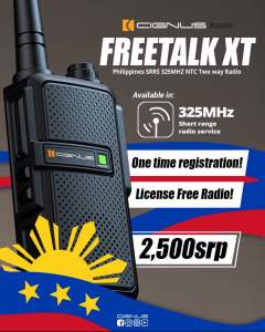 CIGNUS FREETALK XT NEW DESIGN‼️ License Free 325mhz SRRS RAdio