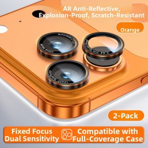 YOULANG | High-Definition Anti-Reflective Corning Glass Camera Lens Protector for iPhone 17 Pro Max and iPhone 16 Pro AR