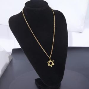 Stainless Steel Black Color Star of David Pendant Necklace for Men Israel Jewish Hexagram Neck Chain Judaism Jewelry 2026