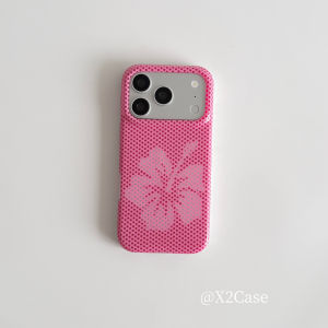 Korean Ins Niche Sweet Pink Polka Dots Flowers Phone Case For iPhone 17Air 16 15 14 13 12 11 Pro Max Plus Y2K Cover Advanced