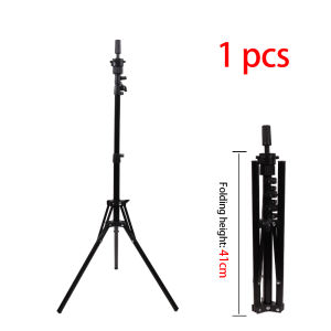 21-25Inch Canvas Head Male Training Head Female Bald Mannequin Head For Wig Making Display Wigs Portable Foldable Tripod Stand
