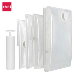 Deli ถุงสูญญากาศ ถุงสูญญากาศจัดเก็บของ ถุงใส่ผ้านวม ถุงใส่เสื้อผ้ามีวาล์ว ถุงเก็บเสื้อผ้า ประหยัดพื้นที่ ใช้งานซ้ำได้ Storage Vacuum Bag OfficeME